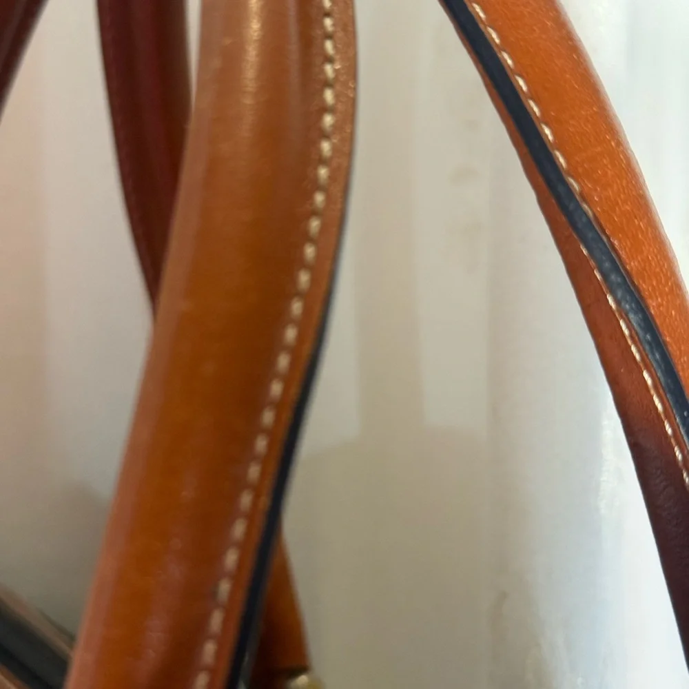 Leather Two-Tone Black and Brown Men's Satchel Bag - Picture 6 of 16